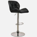Leather Padded Adjustable Metal Barstool - top_view