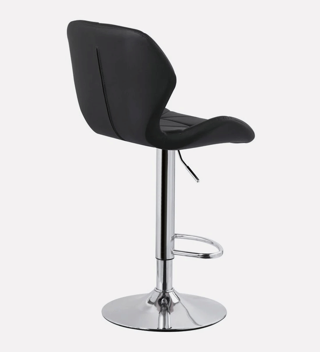 Leather Padded Adjustable Metal Barstool - rear_view