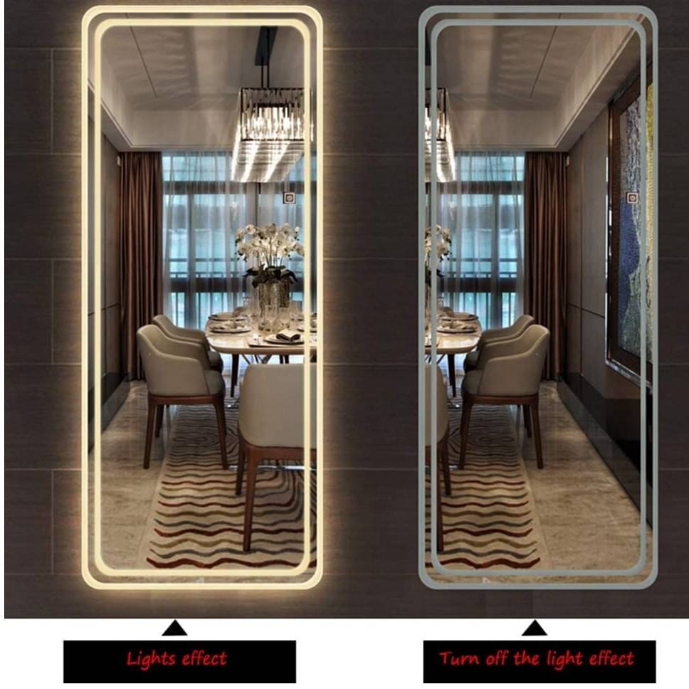 Modern Led Wall Mount Glass Mirror With LED Lights