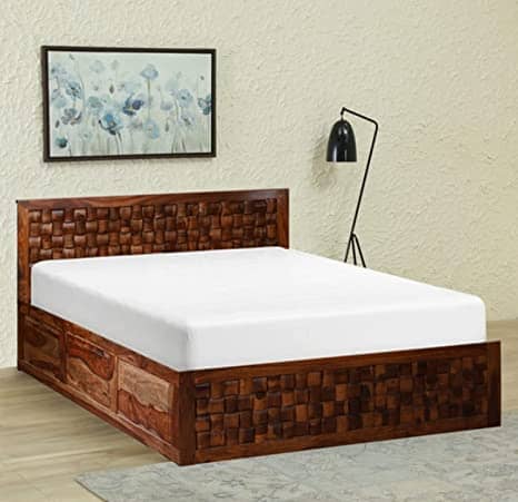 Melville Sheesham Wooden King Size Bed