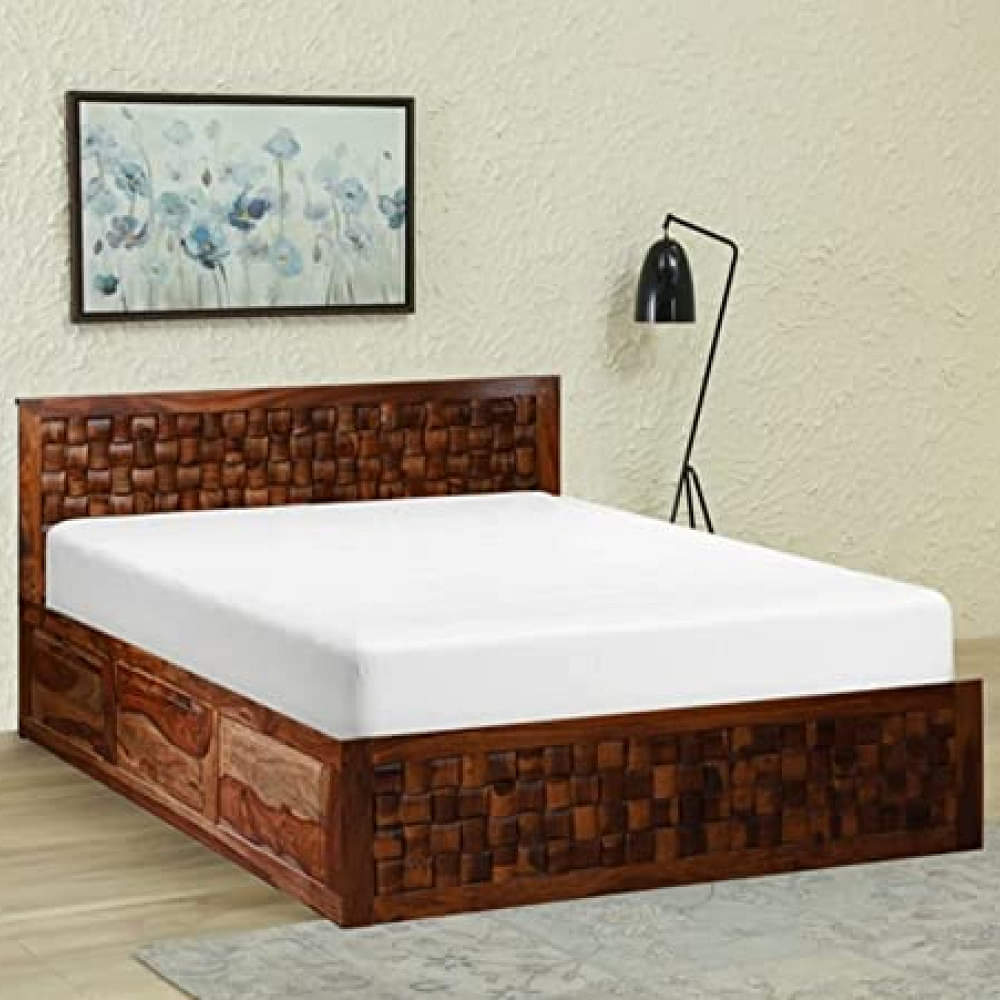 Melville Sheesham Wooden King Size Bed - photo