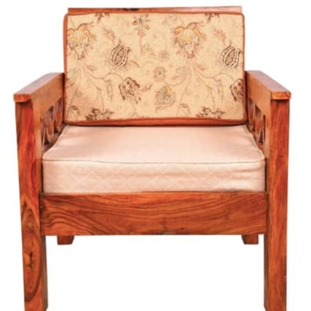 Euclid Single Seater Wooden Sofa