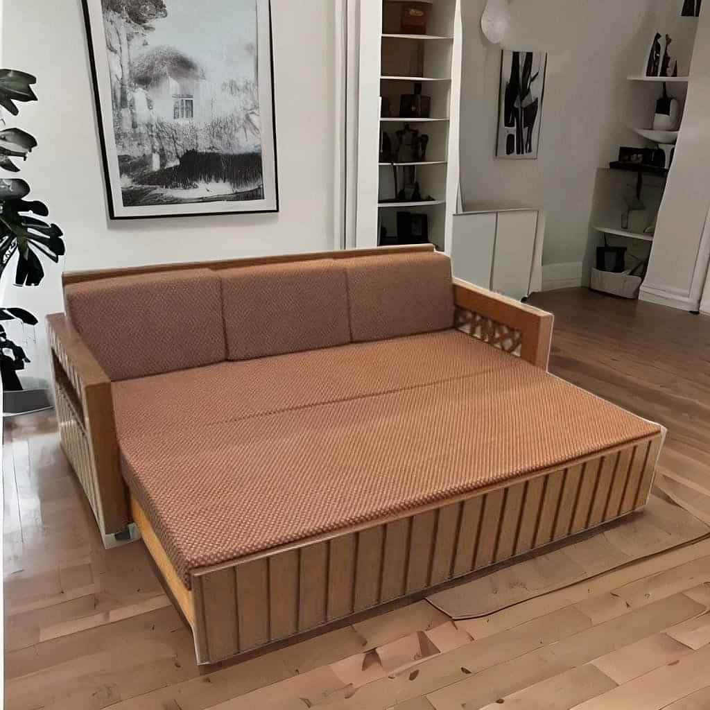Bedford Sofa Cum Bed In Brown - photo