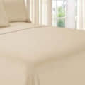 Solid Cream Double Bedsheet With Two Pillow Covers - top_view