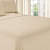 Solid Cream Double Bedsheet With Two Pillow Covers - top_view