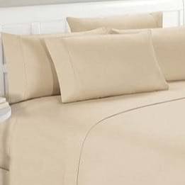 Beige Double Bedsheet With Two Pillow Covers (100x108 Inches)