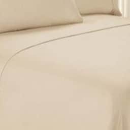 Beige Double Bedsheet With Two Pillow Covers (100x108 Inches) - front_view