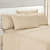 Beige Double Bedsheet With Two Pillow Covers (100x108 Inches) - top_view