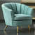 Abbey Blue velvet arm chair - photo