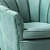 Abbey Blue velvet arm chair - rear_view