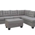 Madeira L Shape Sofa Set In Grey - front_view