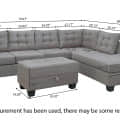 Madeira L Shape Sofa Set In Grey - right_view