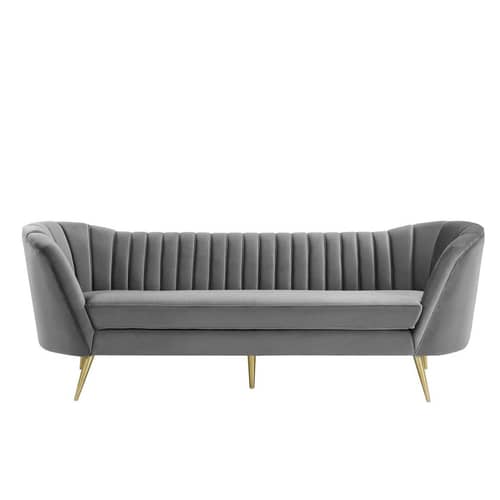 Tufted curved velvet Sofa