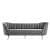 Tufted curved velvet Sofa - front_view