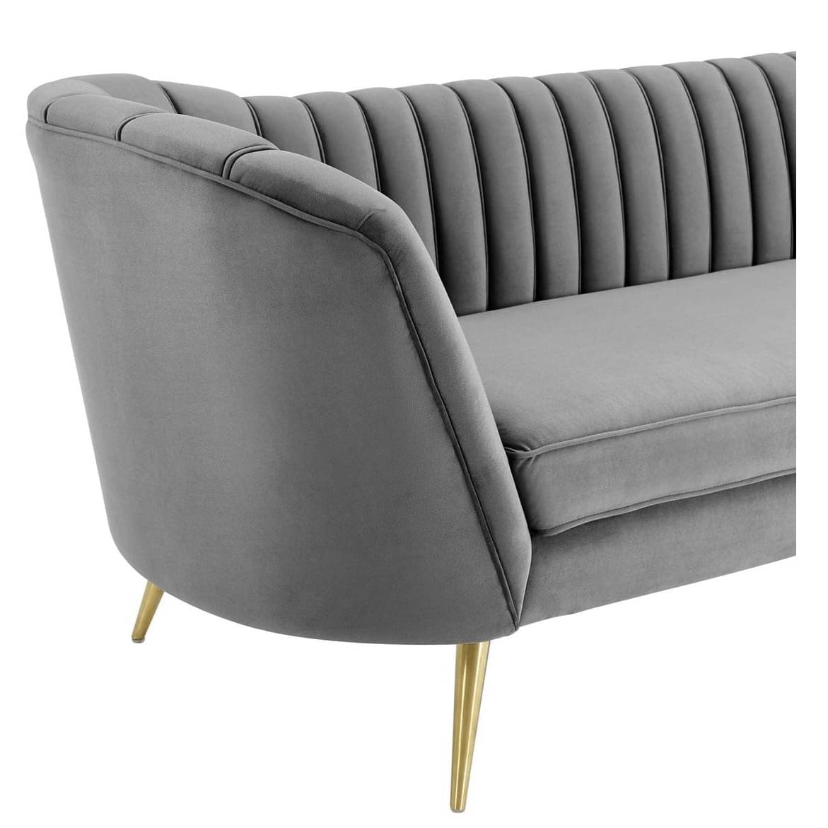 Tufted curved velvet Sofa