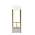 Elegant Oval Console Cedar Table - rear_view