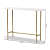Elegant Oval Console Cedar Table - left_view