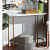 Elegant Oval Console Cedar Table - right_view