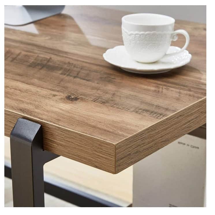 cocobolo  Rustic wood work desk - rear_view