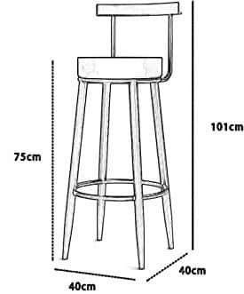 Modern Casual High Barstool - right_view