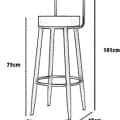 Modern Casual High Barstool - right_view