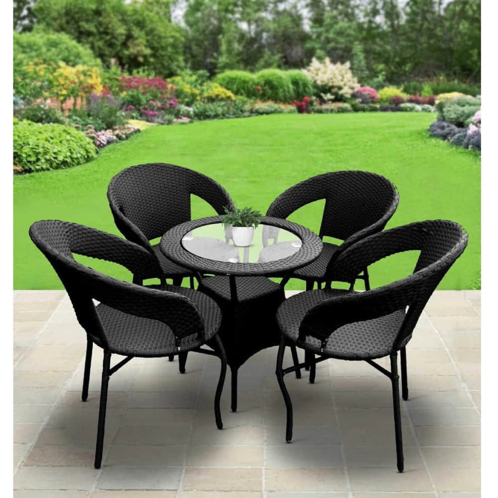 Sapa Outdoor Patio Seating (set of 4 chairs and 1 table) - photo