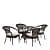 Novella Outdoor Patio 4 Chairs and 1 Table Set - front_view