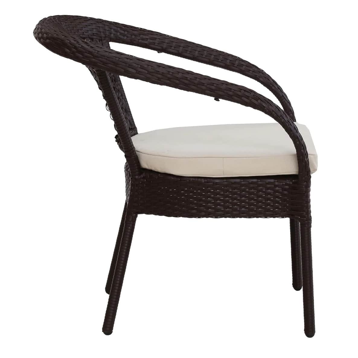 Novella Outdoor Patio 4 Chairs and 1 Table Set - left_view