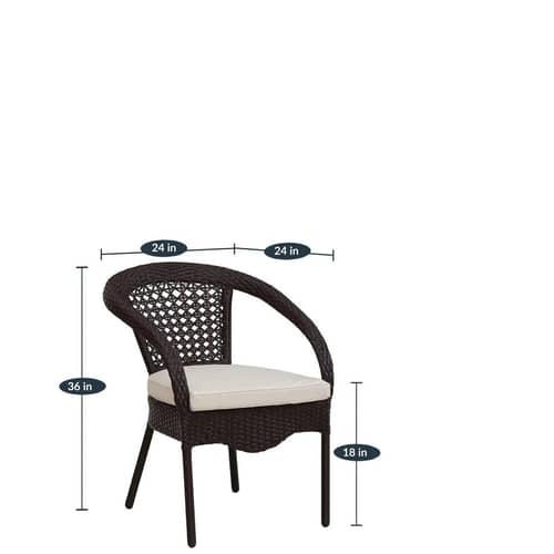 Novella Outdoor Patio 4 Chairs and 1 Table Set