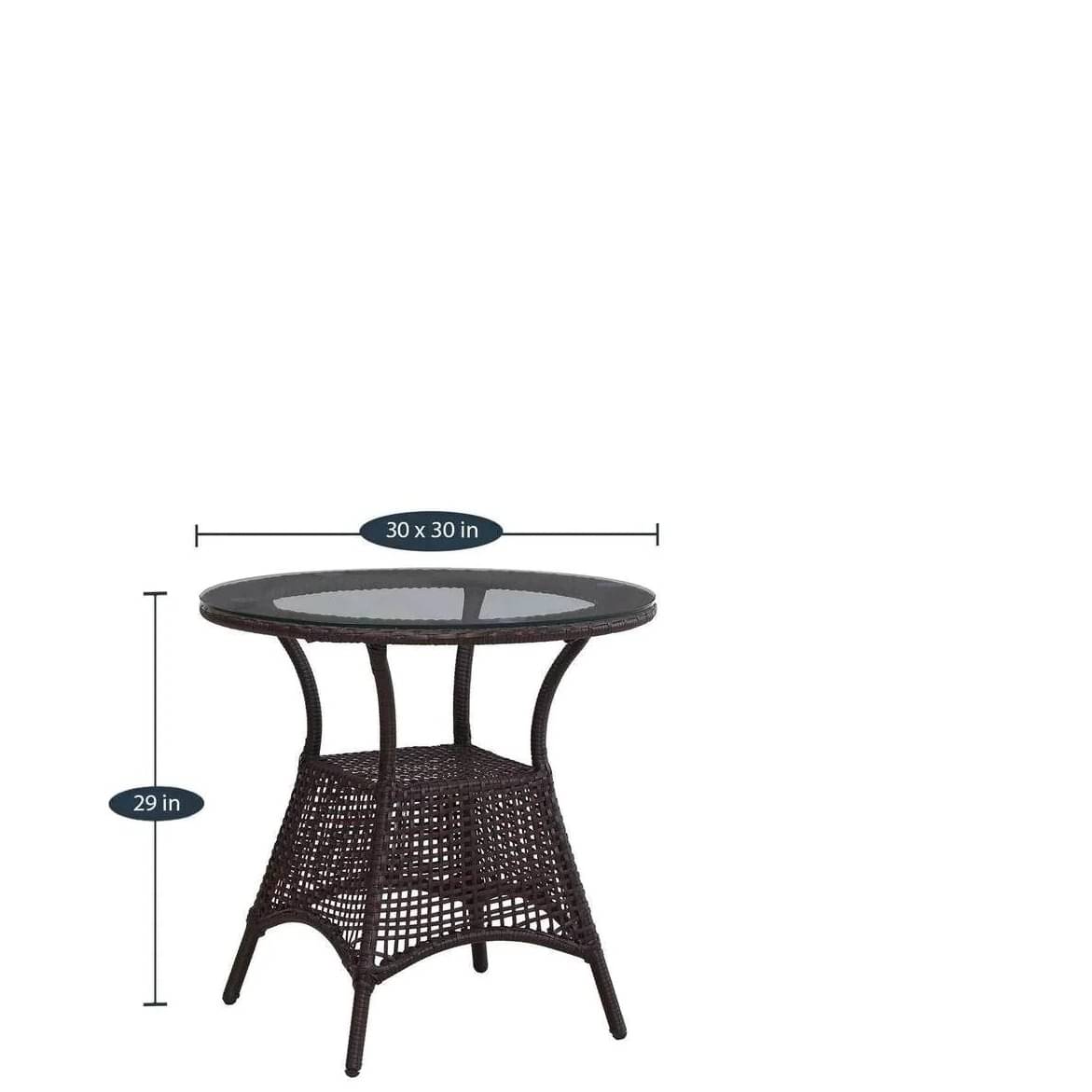 Novella Outdoor Patio 4 Chairs and 1 Table Set