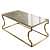 Mendeleev Curved Gold Coffee Table - front_view