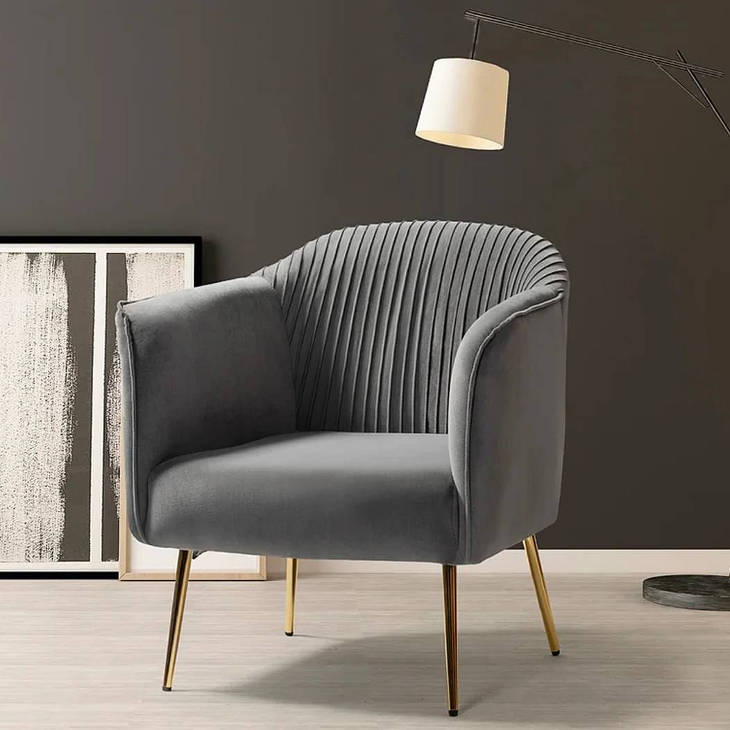 Lilly Accent Chair(Grey Color)