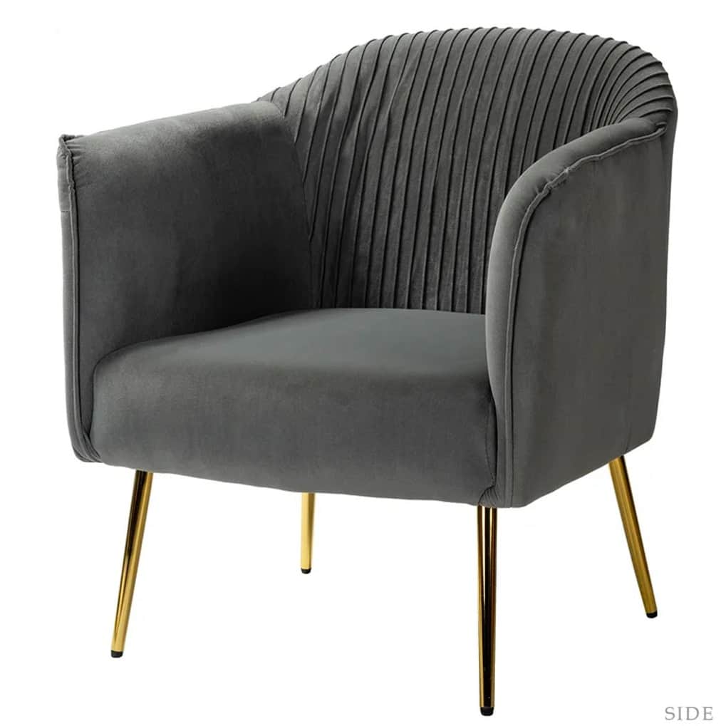 Lilly Accent Chair(Grey Color) - front_view