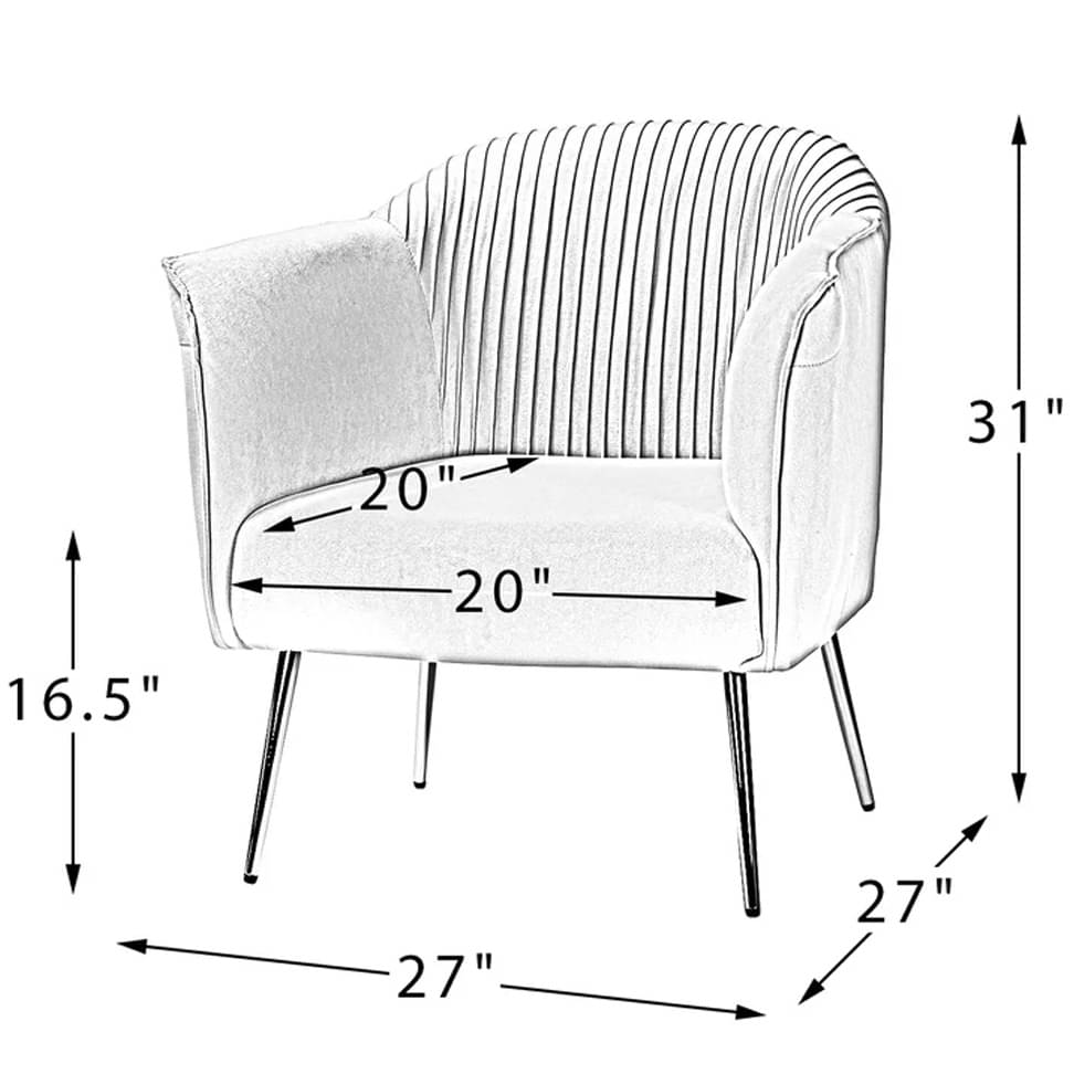 Lilly Accent Chair(Grey Color)