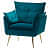 Mide Accent Chair(Blue color) - front_view