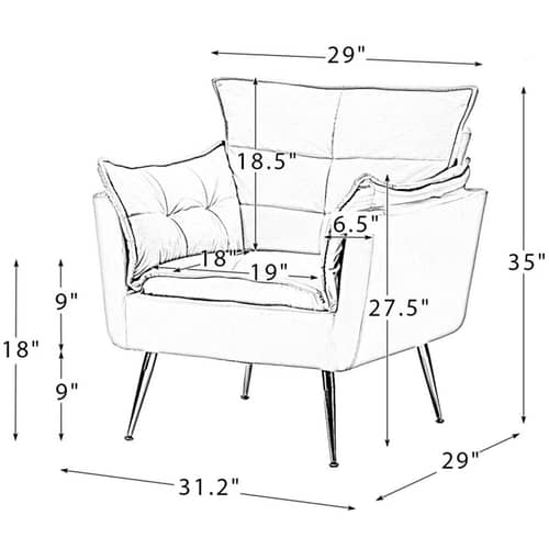 Mide Accent Chair(Blue color)