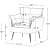 Mide Accent Chair(Blue color) - bottom_view