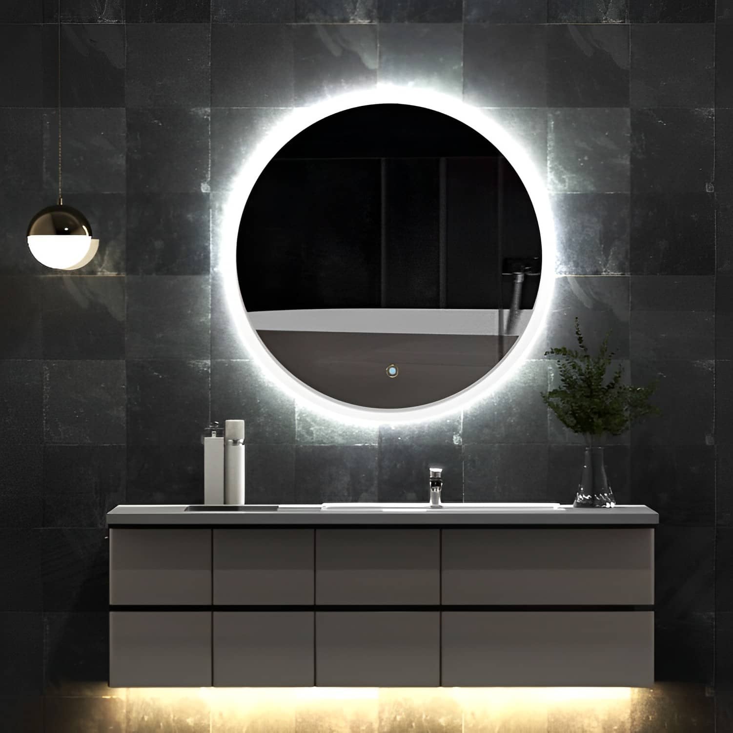 Felicity Round LED Mirror With Touch Sensor