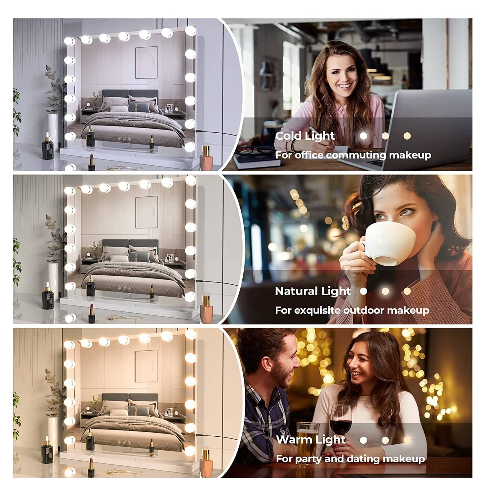 Sacramento Hollywood Mirror with Lights