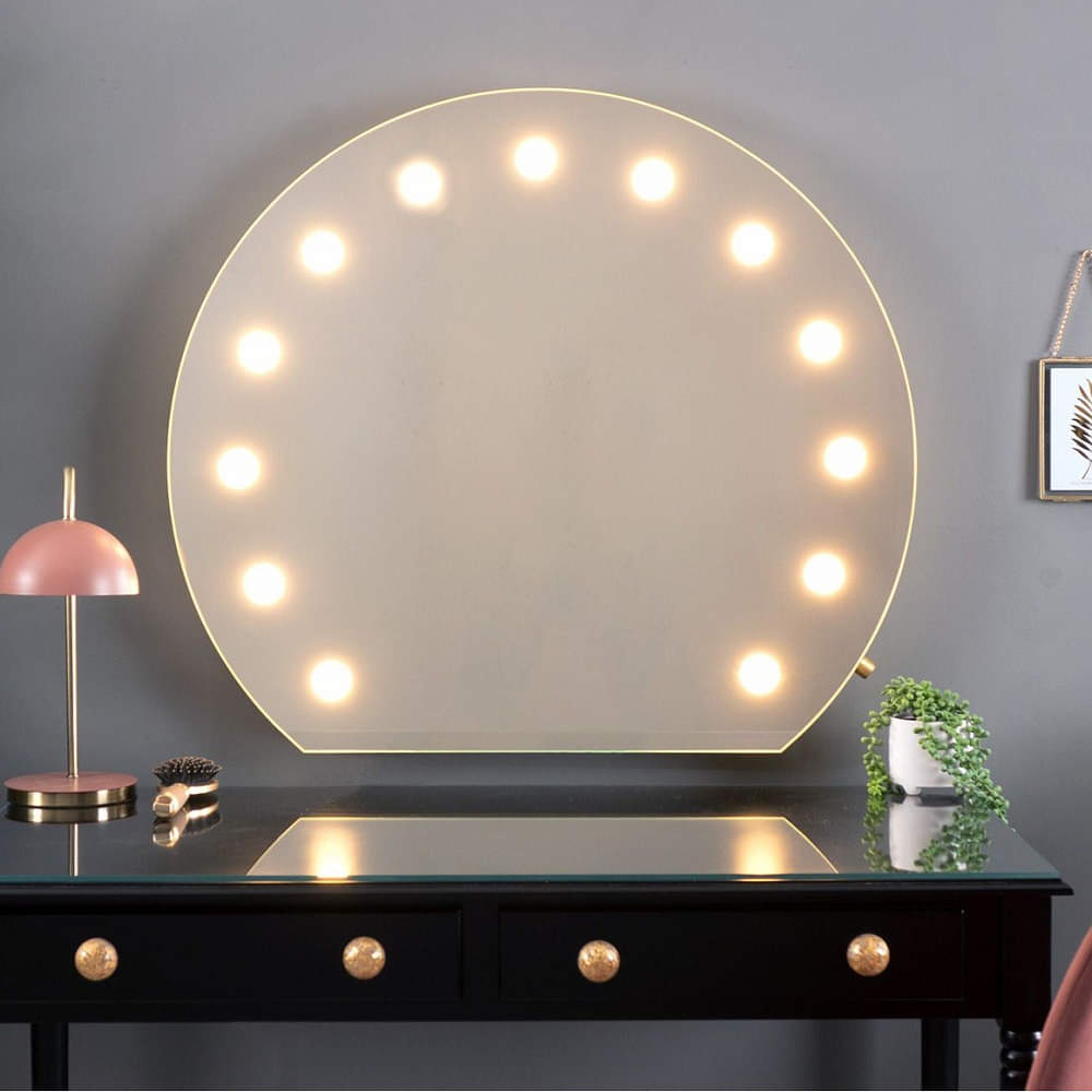 Baton Round Hollywood Mirror (30X30)" - photo