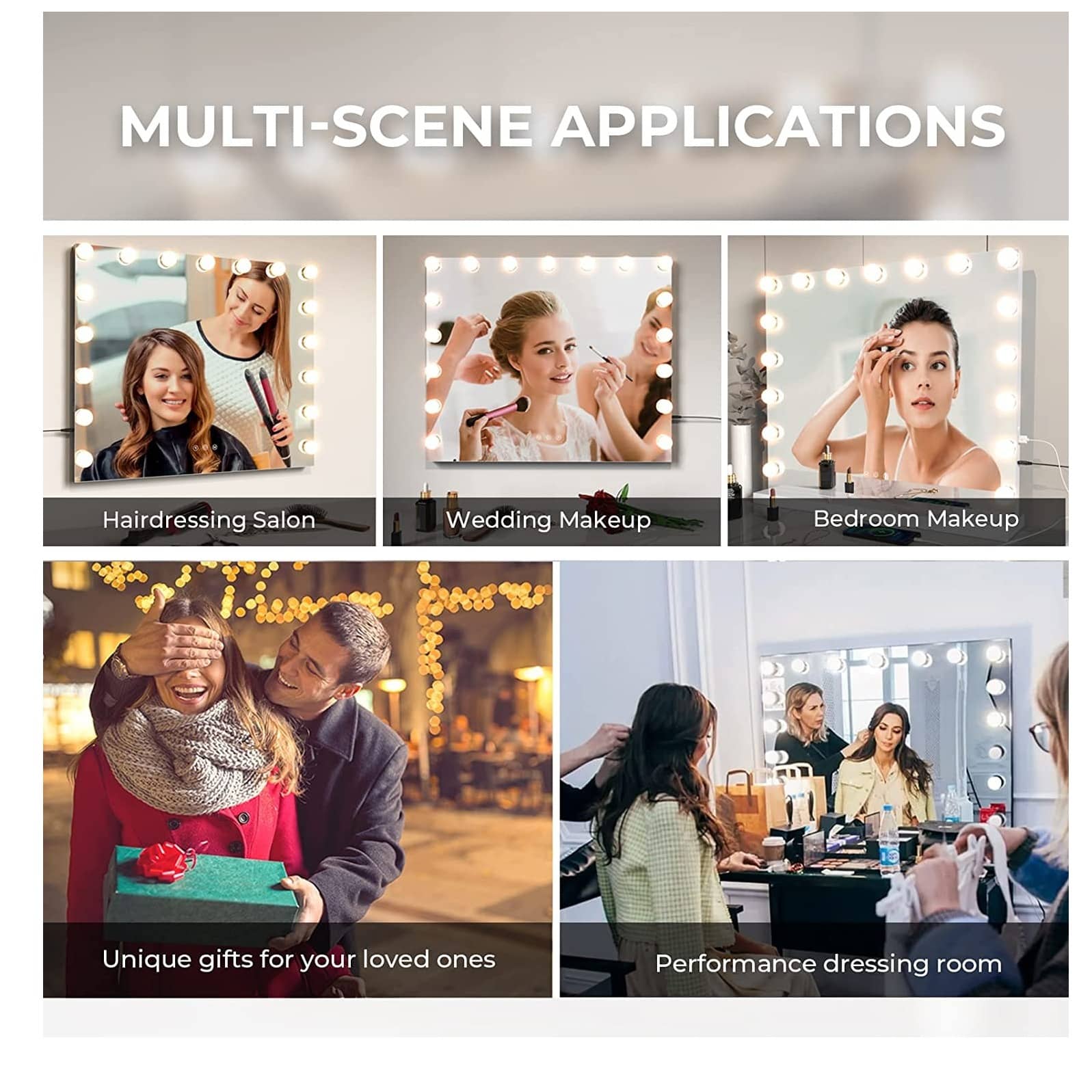 Baton Round Hollywood Mirror (30X30)"