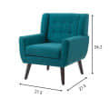 Sacramento Accent Chair(Blue Color) - left_view