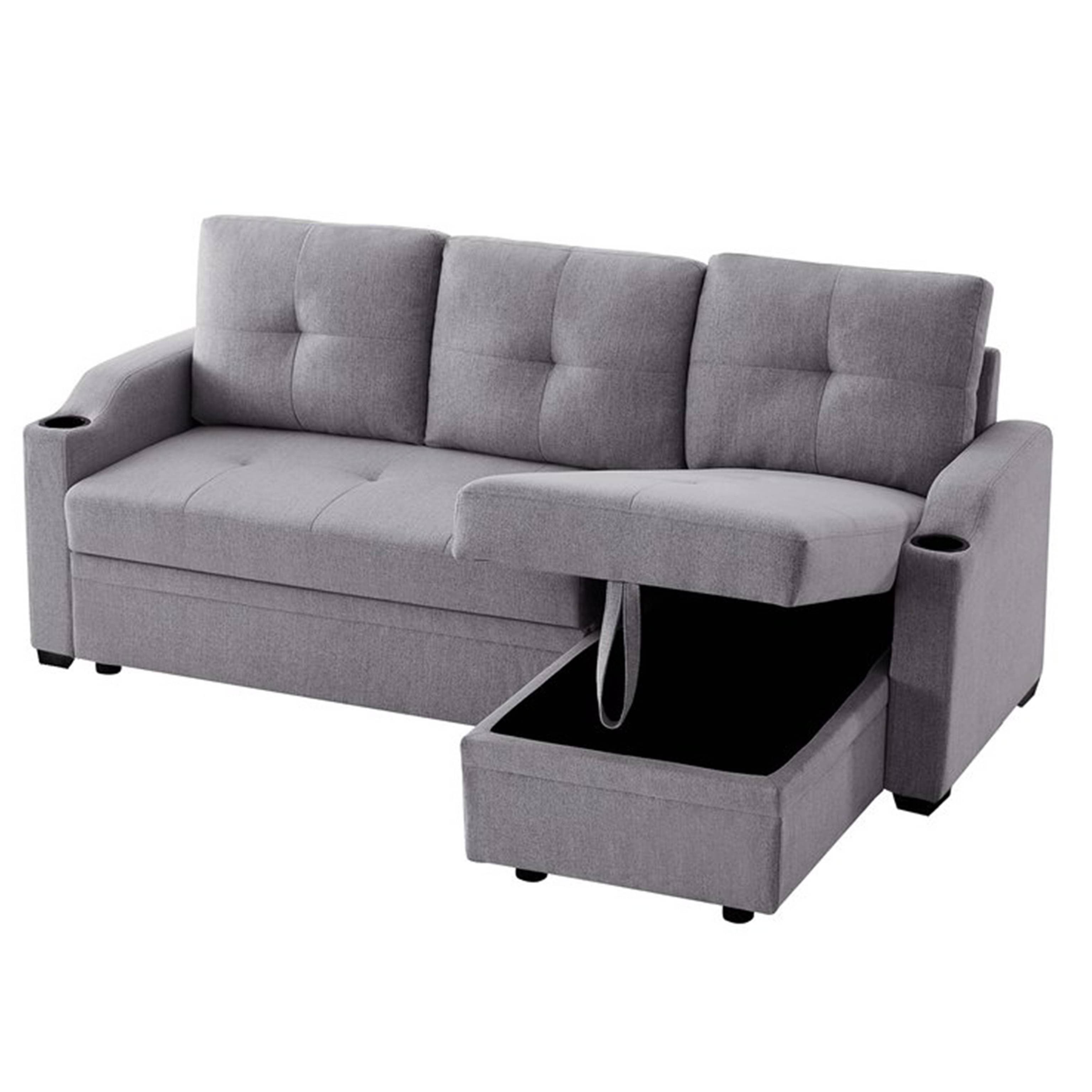 Argo L shape Sofa Cum Bed with Storage (LHS)