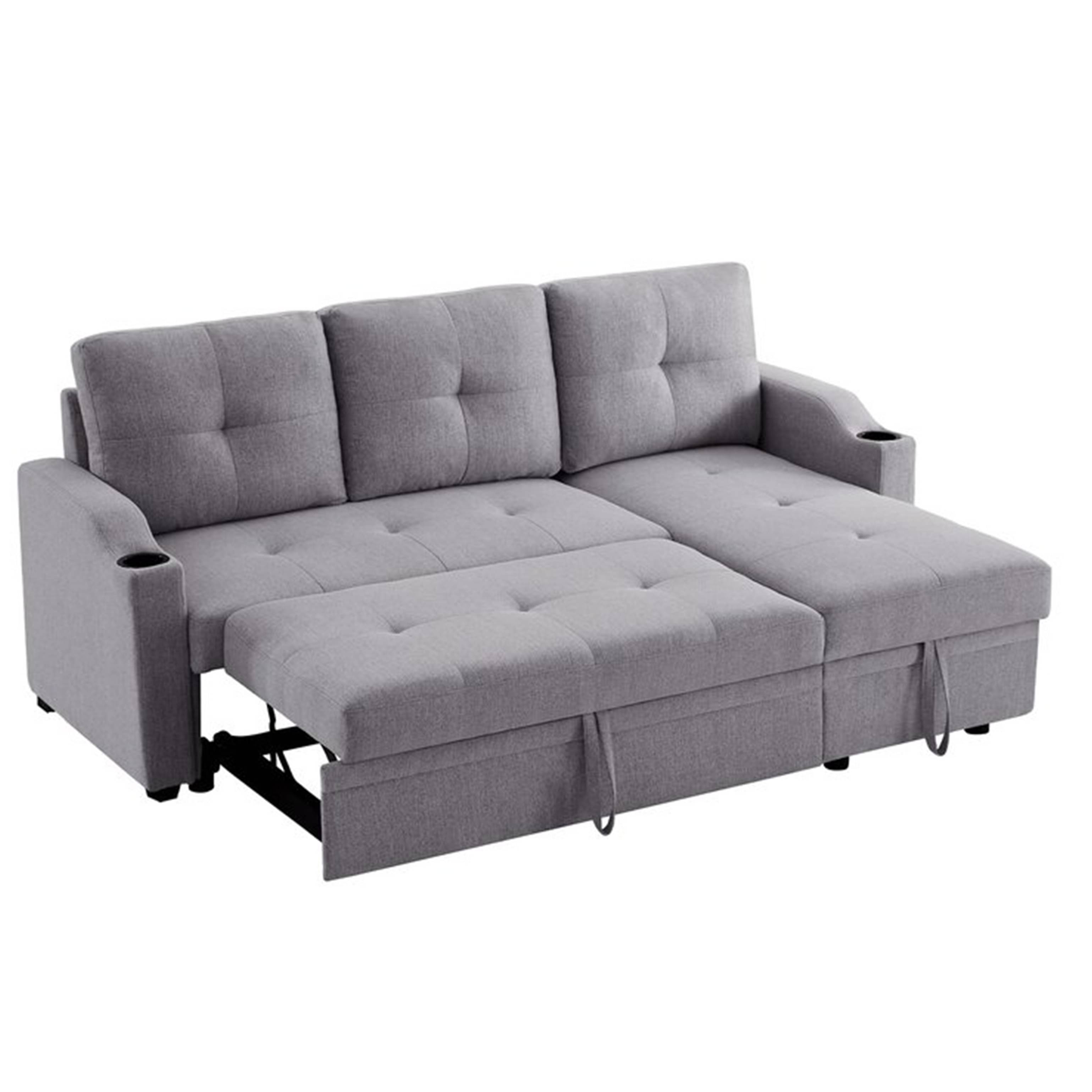 Argo L shape Sofa Cum Bed with Storage (LHS)