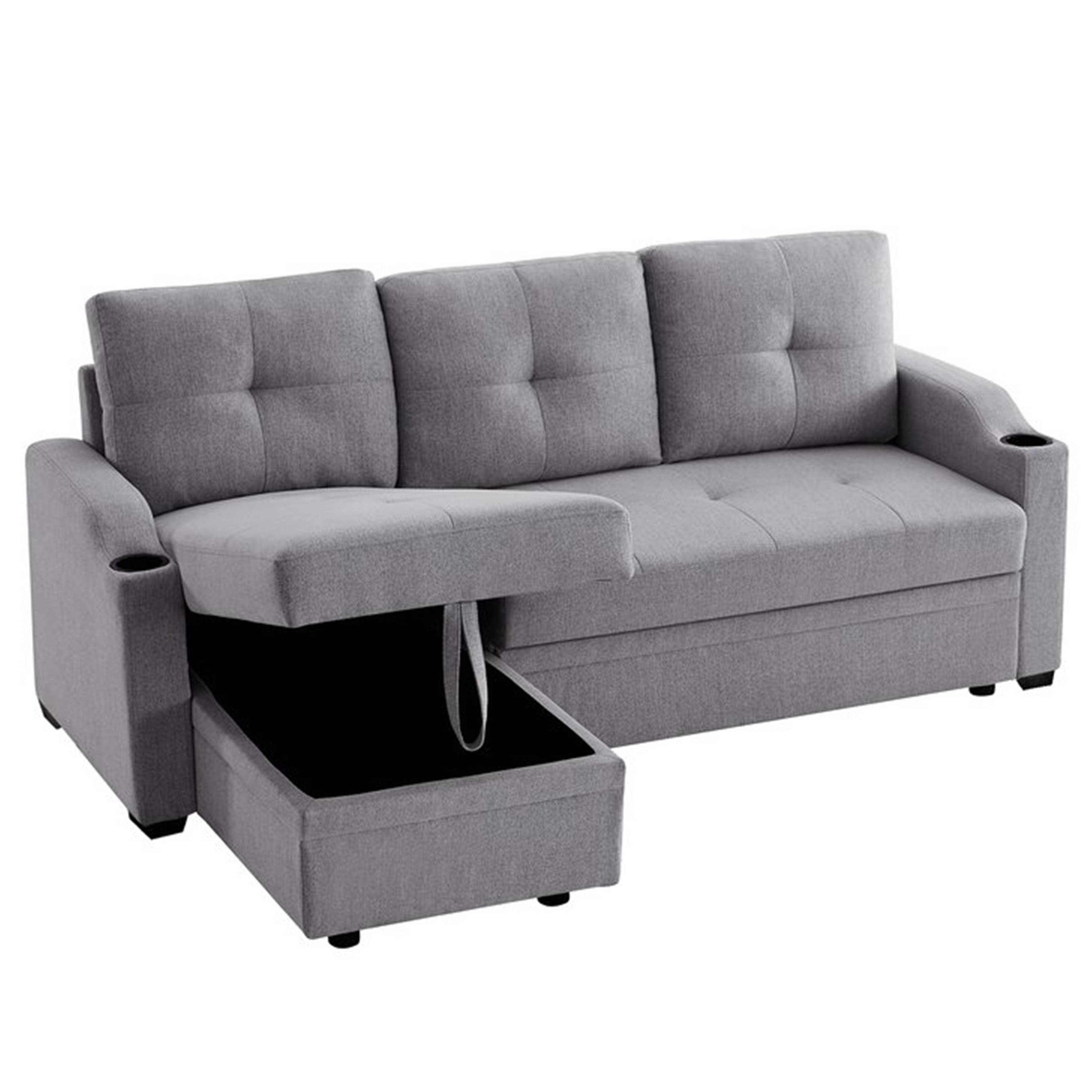 Argo L Shape Sofa Cum Bed with Storage (RHS)