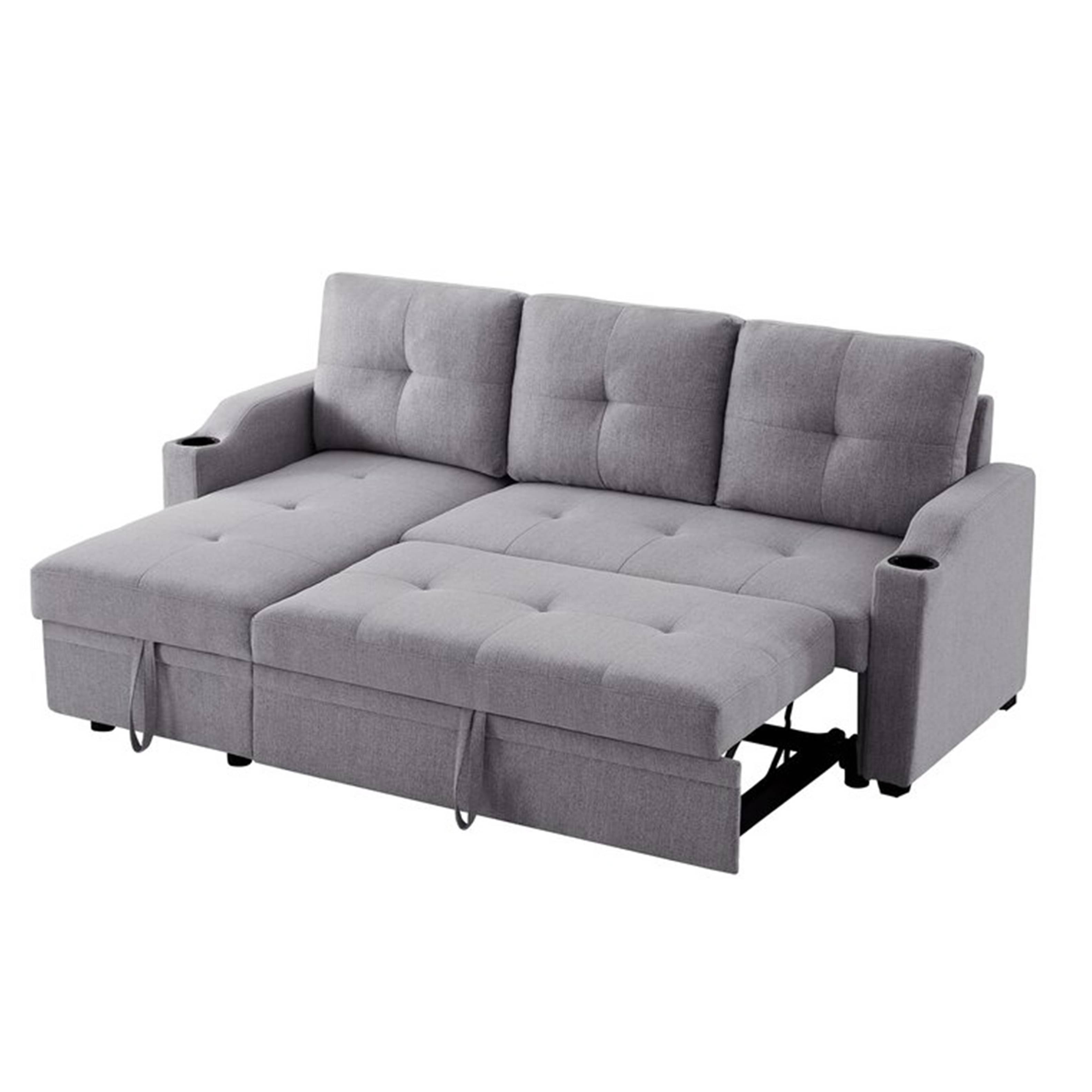 Argo L Shape Sofa Cum Bed with Storage (RHS)