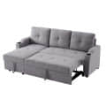 Argo L Shape Sofa Cum Bed with Storage (RHS) - rear_view