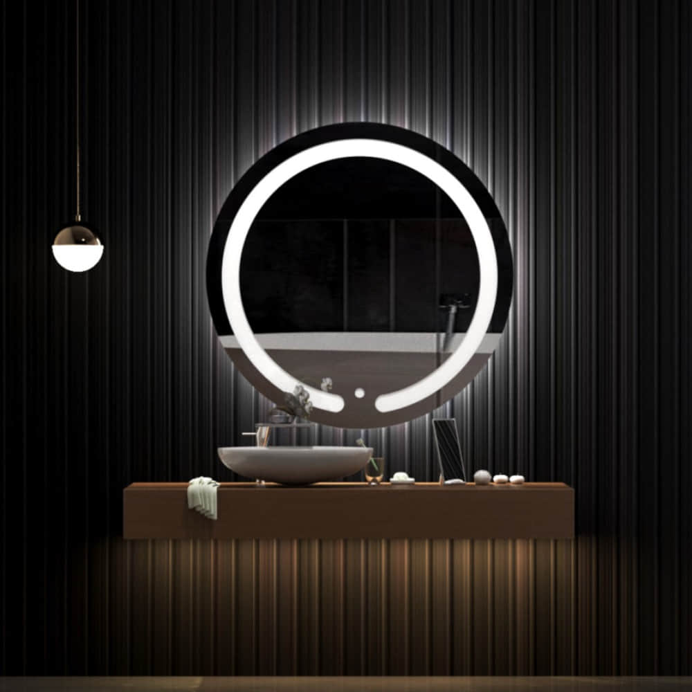 Hexa Modern Round LED Mirror - photo