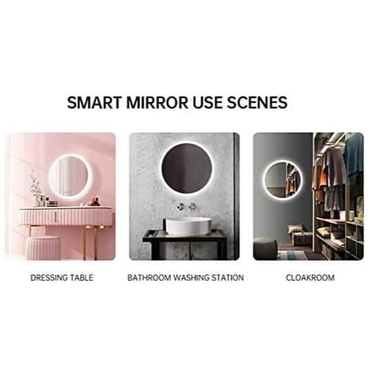 Hexa Modern Round LED Mirror - front_view