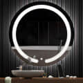 Hexa Modern Round LED Mirror - top_view